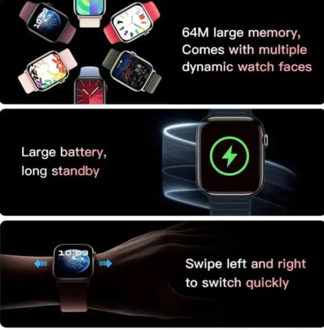 Smart Watch Pro With 7 Straps